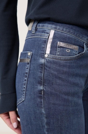 Gerry Weber női nadrág, farmer, hosszú, ezüstcsíkkal díszített