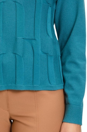 Betty Barclay női pulóver, kerenyakú, elején nyomottmintás