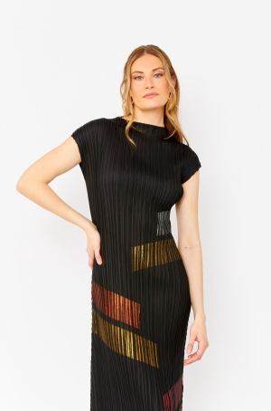 Frank Lyman női ruha, plisszé, ujjatlan, hosszú