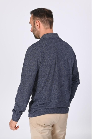 Pierre Cardin férfi ingpulóver, cipzáros-galléros, hosszúujjú