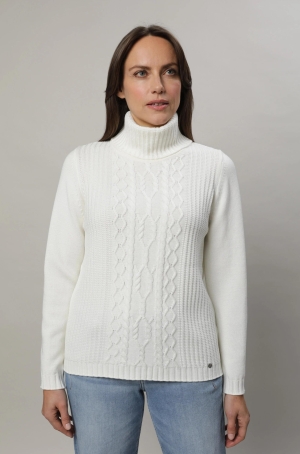 golléhaug női garbó,kámzsanyakú,csavartmintás