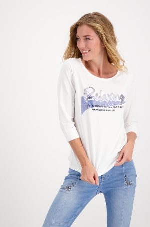 Monari női felső 3/4-es ujjú,elején strasszos felirat