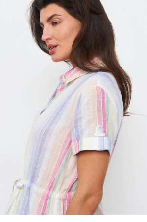 Gerry Weber női ruha, len, ingruha, megkötős, 2 oldalt hasított