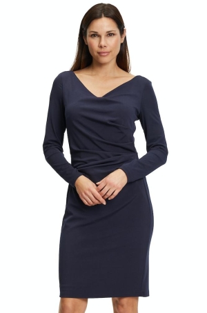 Vera Mont női ruha, hosszúujjú, elöl húzott