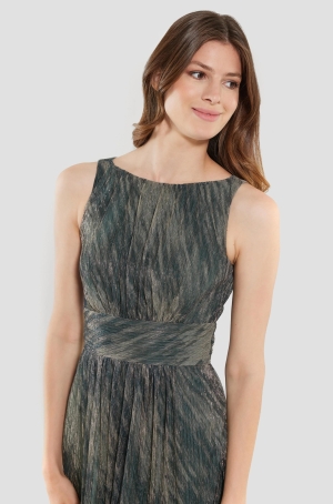 Swing női ruha, rövid, derékban húzott, lurex szállal átszőtt