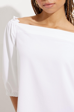 Joseph Ribkoff női blúz 3/4-es ujjú,gumis,vállra lehúzós nyakú