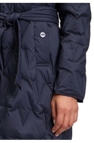 Betty Barclay női kabát, toll, káró-steppelt, állógalléros, megkötős