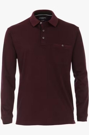 Casamoda férfi ingpulóver, galléros, hosszúujjú