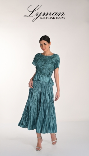 Frank Lymann női felső,szoknyával gyűrt,selyem hatású