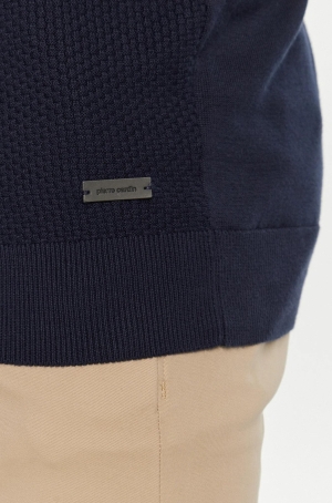 Pierre Cardin férfi pulóver, kereknyakú, kötött