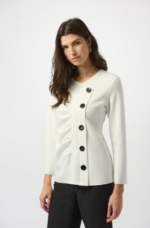 Joseph Ribkoff női felső,hosszított,elején raffolt-gombos
