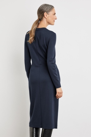 Gerry Weber női ruha, hosszúujjú, pamut, maxi, oldalt megkötős