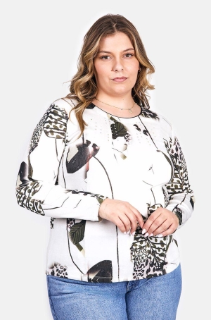 Bagoraz női felső, kereknyakú, hosszúujjú