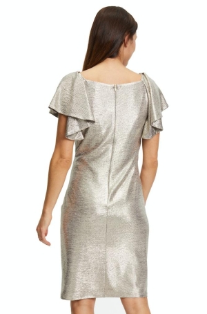 Vera Mont női ruha, lepkeujjú, elöl húzott