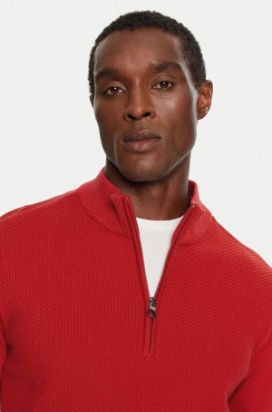 Pierre Cardin férfi pulóver, kötött, cipzáros-állógallér