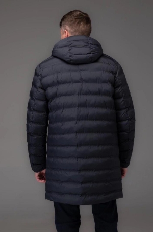 Pierre Cardin férfi kabát, 7/8-os, steppelt, kapucnis