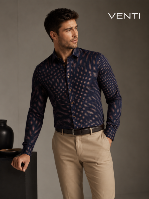 Venti férfi ing, modern fit, hosszúujjú