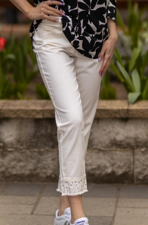 Betty Barclay női nadrág,capry,szárán köves