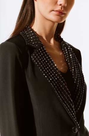 Joseph Ribkoff női blézer, köves gallér, gombos, zsebpatnis