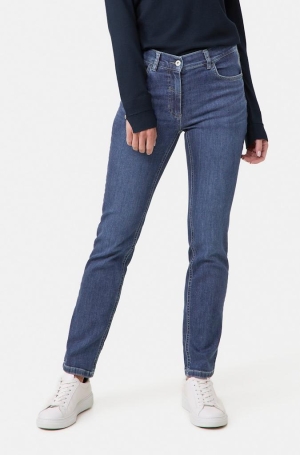 Gerry Weber női nadrág, farmer, hosszú, ezüstcsíkkal díszített