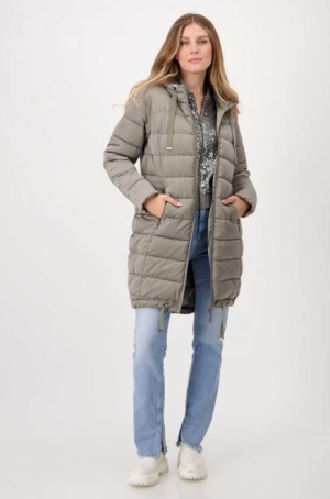 Monari női kabát, 7/8-os, steppelt, hátán csík