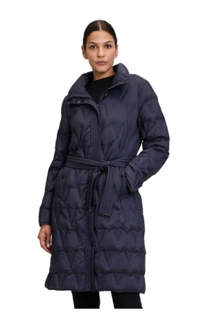 Betty Barclay női kabát, toll, káró-steppelt, állógalléros, megkötős