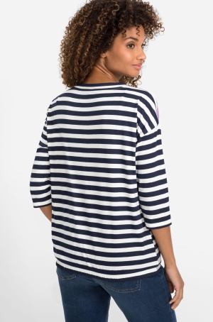 Olsen női felső, kereknyakú, 3/4-es ujjú, húzott aljú