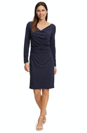 Vera Mont női ruha, hosszúujjú, elöl húzott