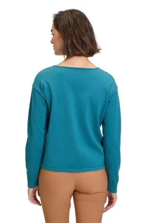 Betty Barclay női pulóver, kerenyakú, elején nyomottmintás