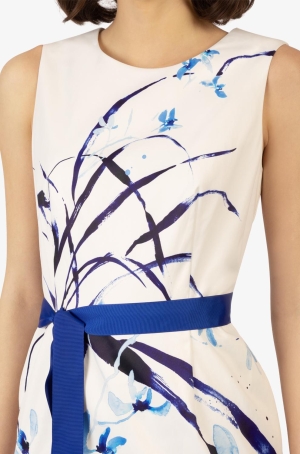 Apart női ruha, hátul sliccelt, pamut-szatén, elasztikus