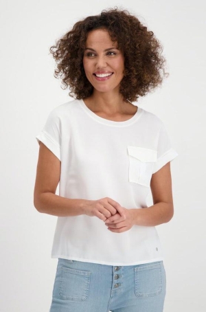 Monari női felső T-ujjú elöl selyem