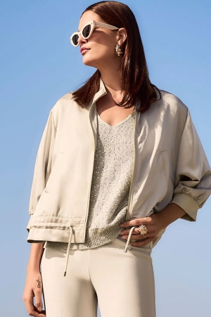 Joseph Ribkoff női kabátka szatén,3/4-es ujjú,állónyakú,alja megkötős