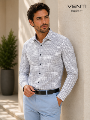 Venti férfi ing, modern fit, hosszúujjú