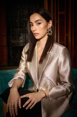 Joseph Ribkoff női zakó ujján hajtóka,egy gombos,zsebpatnis