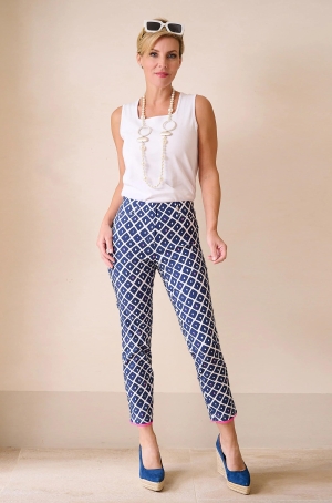 Robell női nadrág, capry, szárán hálós