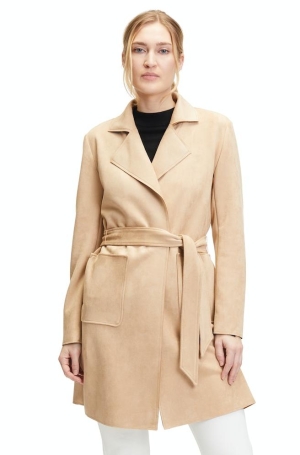 Betty Barclay női kabát, velúr, öves, rátett zsebes