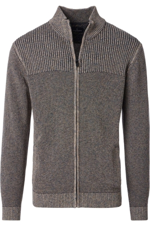 Casamoda férfi kardigán, állógalléros, cipzáros
