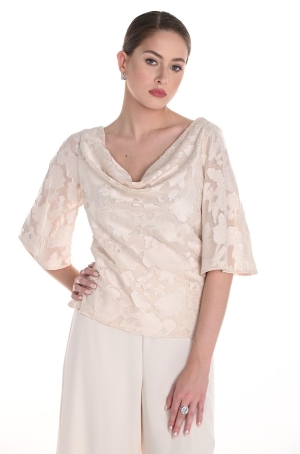 Frank Lymann női felső eleje-hátulja variálható ,brokátmintás