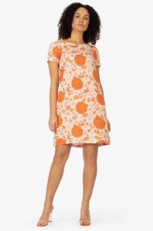 Apart női ruha, rövidujjú, zsebes, len