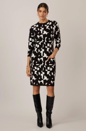 Apart női ruha kötött,3/4-es ujjú,elől zsebes