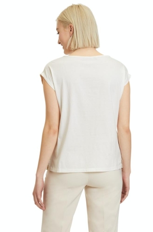 Betty Barclay női felső, ujjatlan, len, kereknyakú, oldalt hasított