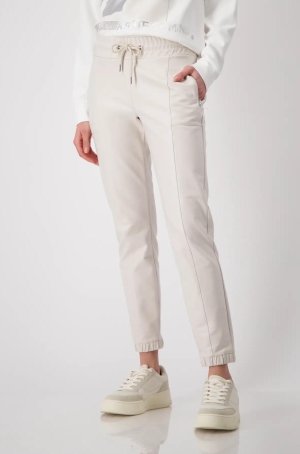 Monari női nadrág textílbőr,gumis aljú,oldalt cipzáros