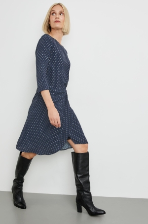 Gerry Weber női ruha, kereknyakú, 3/4-es ujjú, elöl húzott