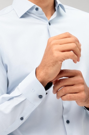 Olymp férfi ing, hosszúujjú, body fit, elasztikus