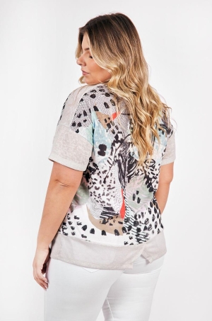 Bagoraz női felső, kereknyakú, rövidujjú