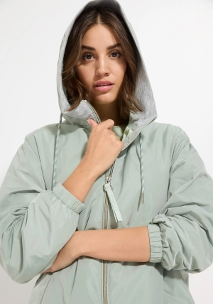 Olsen női dzseki, kombinált, kapucnis, zsebes