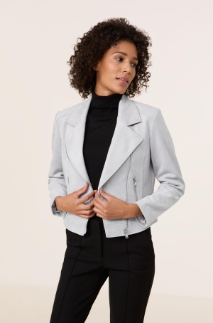 Gerry Weber női dzseki, velúrhatású, motoros, asszimetrikus cipzár