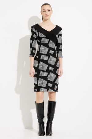 Joseph Ribkoff női ruha 3/4-es ujjú,galléros