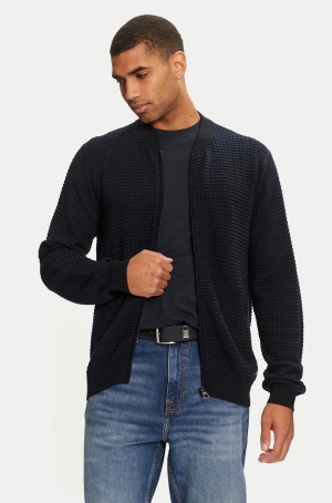 Pierre Cardin férfi kardigán, cipzáros, állógalléros