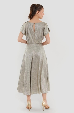 Swing női ruha hosszú,loknis,zsebes